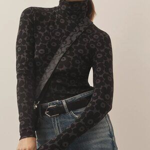 NWT Anthropologie Marimekko Emali Unikko Turtleneck Top